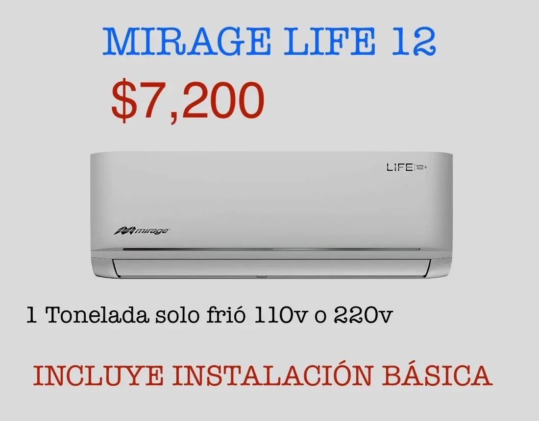 Minisplit Mirage LIFE 12